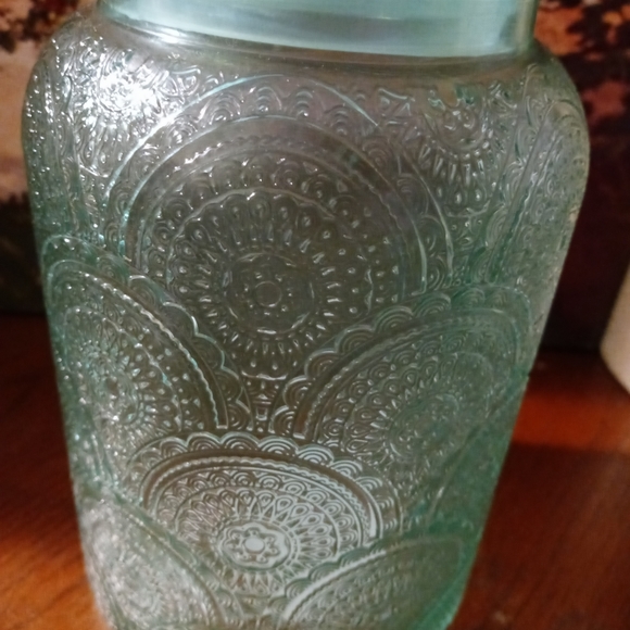 5 Vintage Fortecrisa pink glass saucers set. &Adeline Blue Cookie Jar,Nice ๐ป๐ - Picture 12 of 15